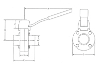 Diagram B5104 Weld End Butterfly Valve