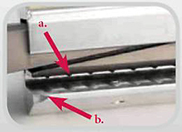 Ribbed Lower Wedge and Grooved Housing (a) & Beveled Edges (b)