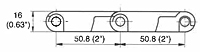 M5021 Perforated Flat Top Dimensions