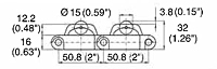 M5032 Roller Top 0°/45°/90° Dimensions
