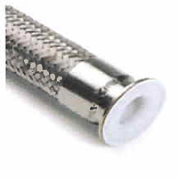 MTL Series Stainless Steel Braided Metal Hose Assemblies (Chemfluor® FEP Smooth Inner Tube) - 16MTL1010S6FT-"L"