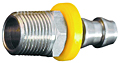 male NPTF x push-on hose barb stainless